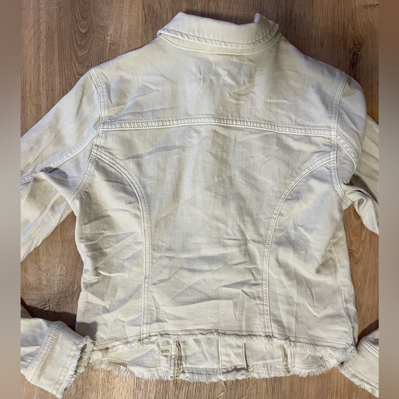 Anthropologie Pilcro Raw Hem Cropped Denim Jacket - Picture 4 of 5